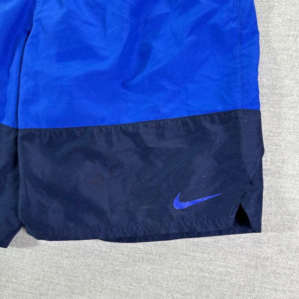 Nike Swim Trunks Men's Size XL Blue ColorBlock Lined Volley Shorts Beach Wear - Picture 5 of 9
